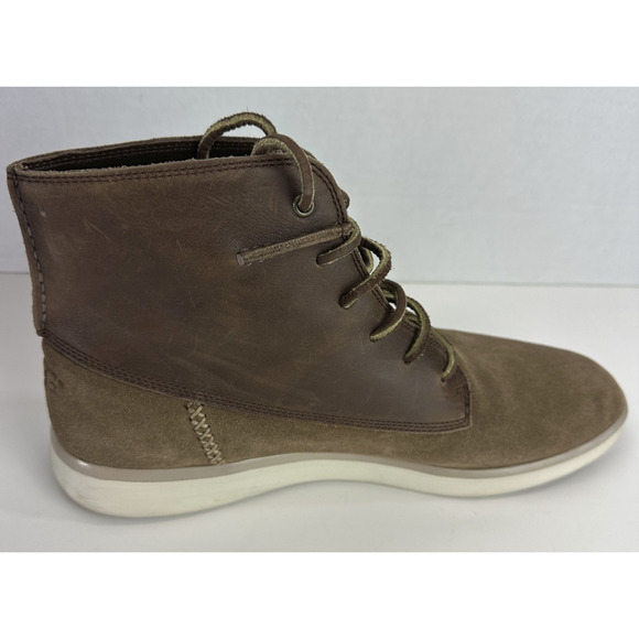 UGG Lamont Leather Chukka Boots Men's 11.5 Chestnut Brown Laced Shoes Uggs - Picture 7 of 12